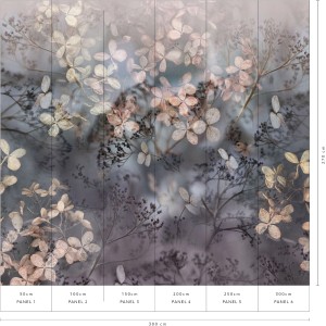 Erismann Fototapete Guido Maria Kretschmer Holunderblüten Violett, florales Muster.