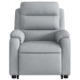 Hellgrauer vidaXL Massagesessel mit Aufstehhilfe aus Stoff, Modell 9.