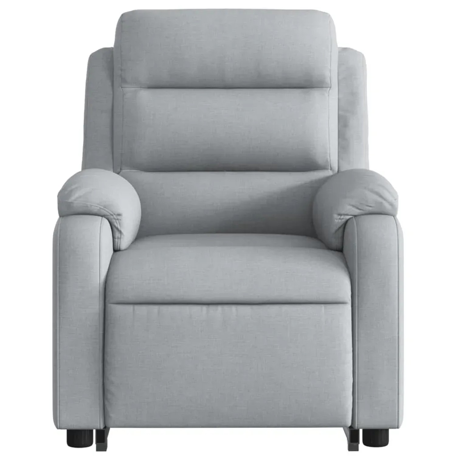 Hellgrauer vidaXL Massagesessel mit Aufstehhilfe aus Stoff, Modell 9.