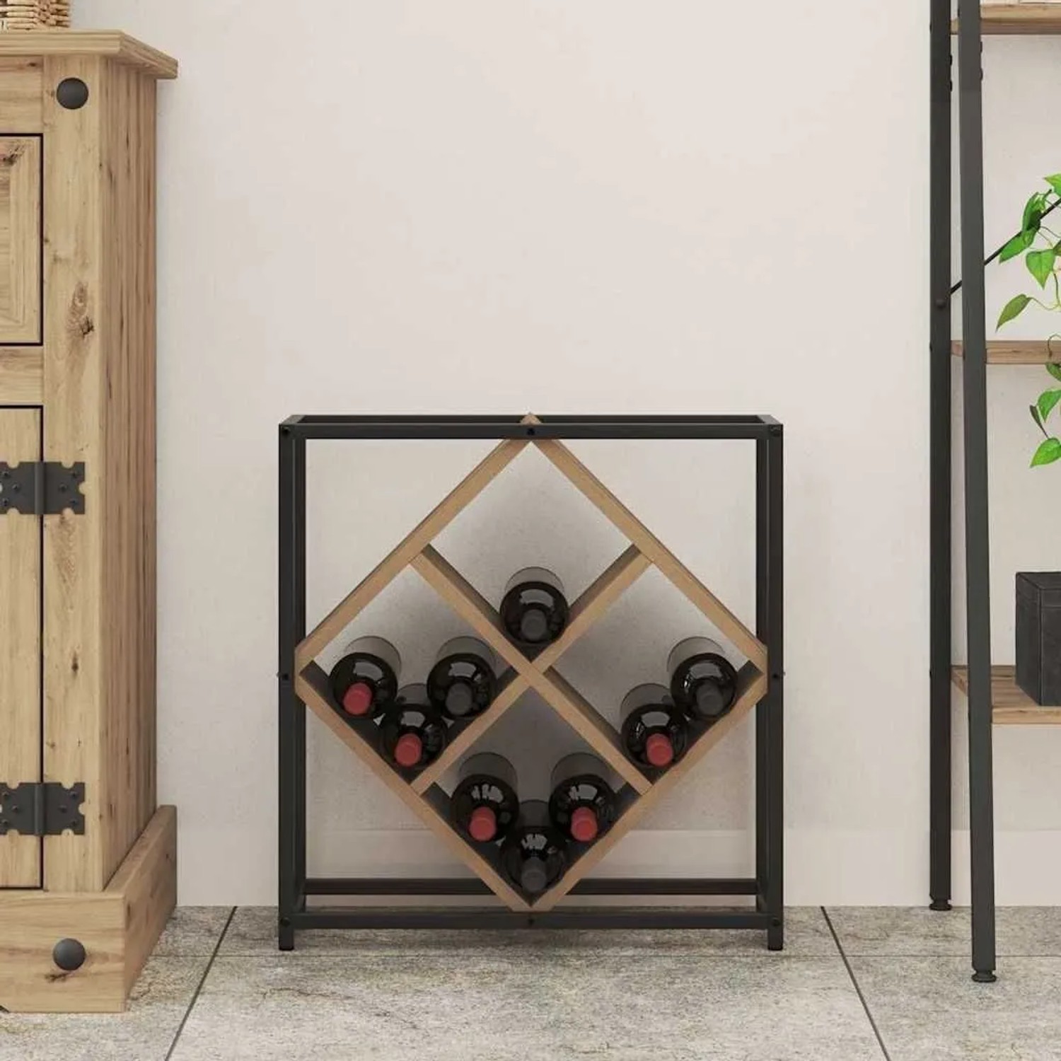 vidaXL Weinregal Artisan-Eiche 51 x 18 x 52,5 cm Holzwerkstoff 868224_4