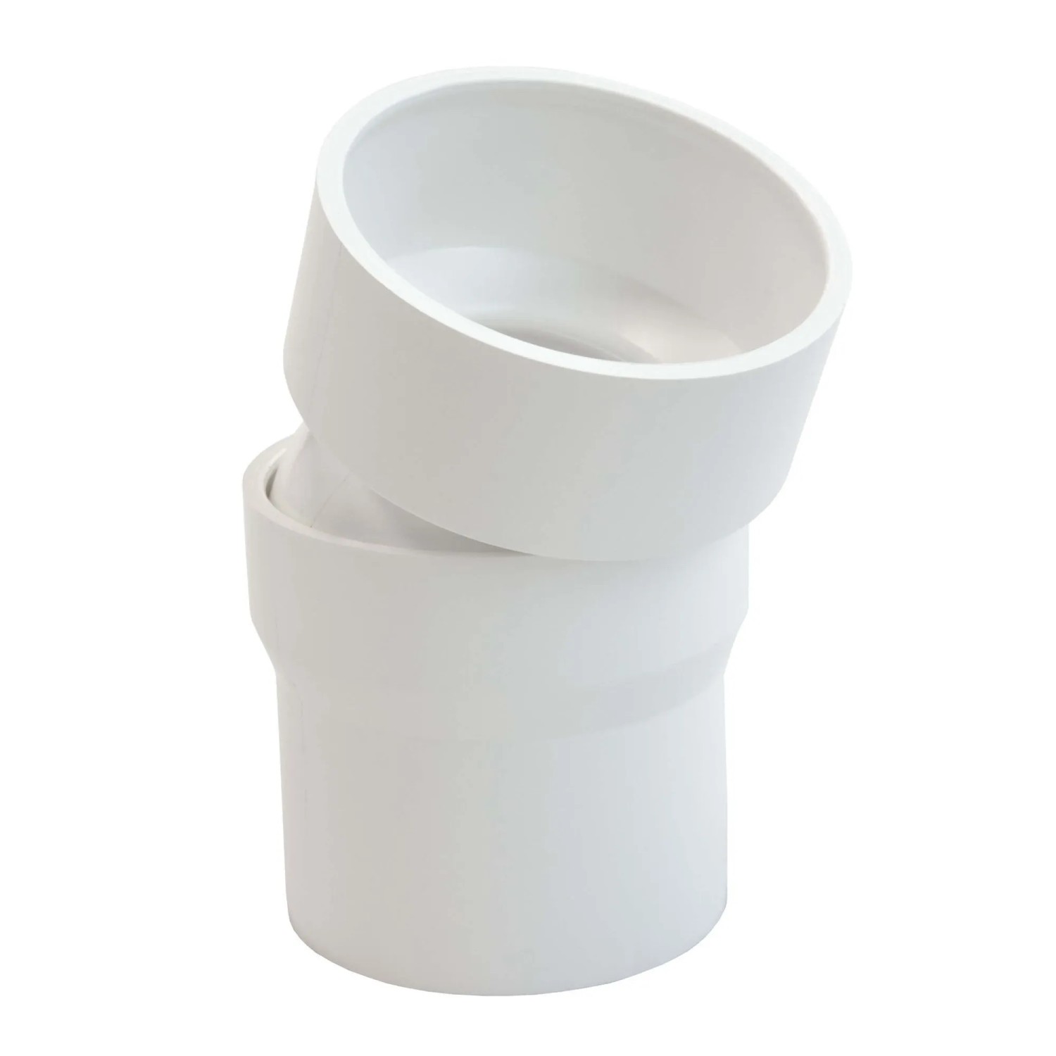 Inefa Flexibler Rohrbogen PVC DN 50 0-22 Grad Bogenstück Weiß