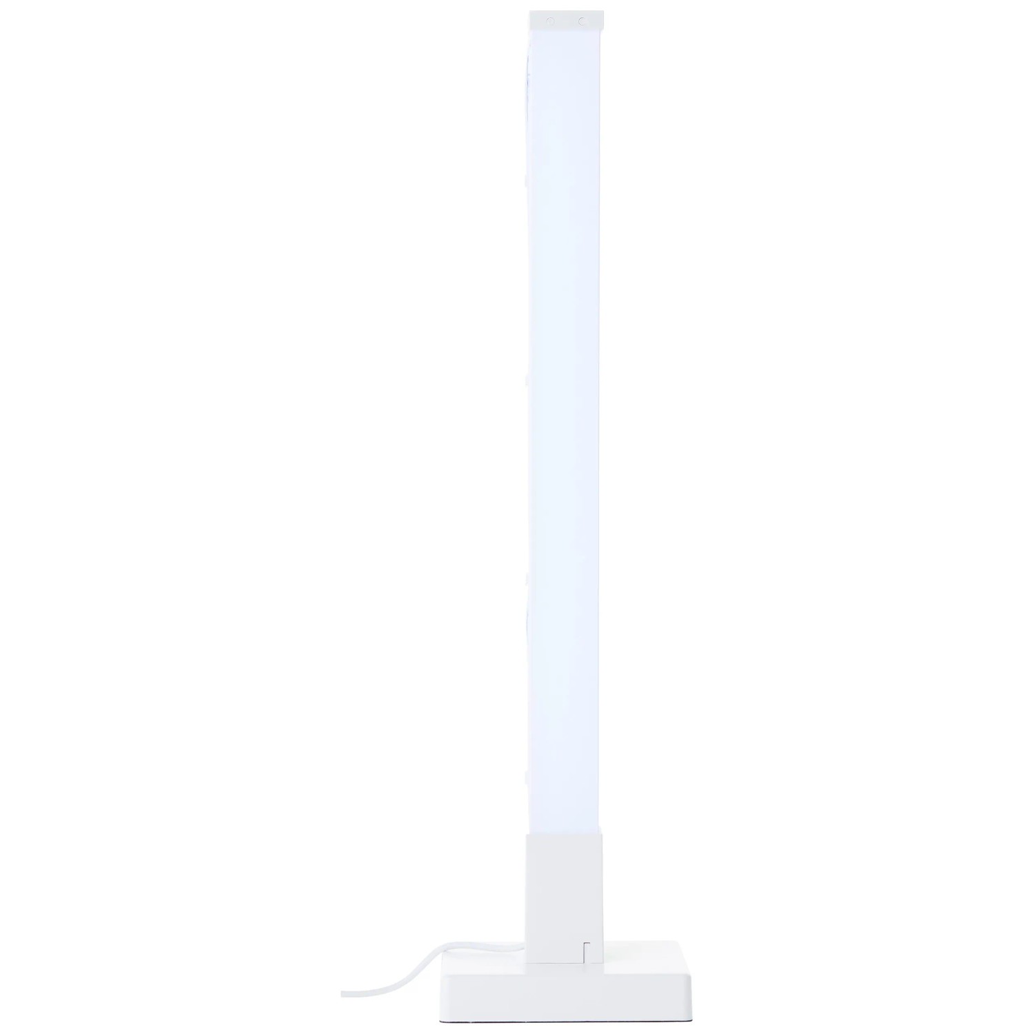 Weiße LED-Tischleuchte Neele von Brilliant, dimmbar mit RGB + CCT Funktion. Moderne Design-Tischlampe.