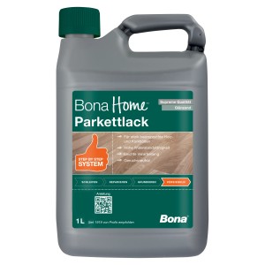 Bona Home Parkettlack glänzend, 1 Liter Gebinde. Ideal für stark beanspruchte Böden.