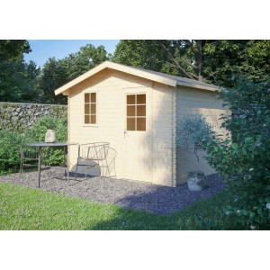 Kiehn-Holz Gartenhaus KH 19-010 Unberührt, 260x260 cm, aus unbehandeltem Holz.