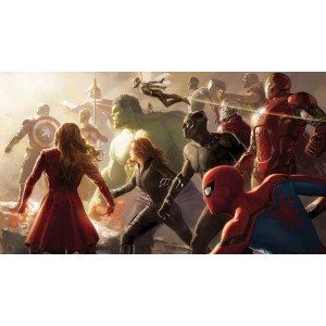 Komar Vliesfototapete Avengers Final Battle mit diversen Superhelden.
