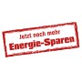 Roter Stempel "Jetzt noch mehr Energie-Sparen"