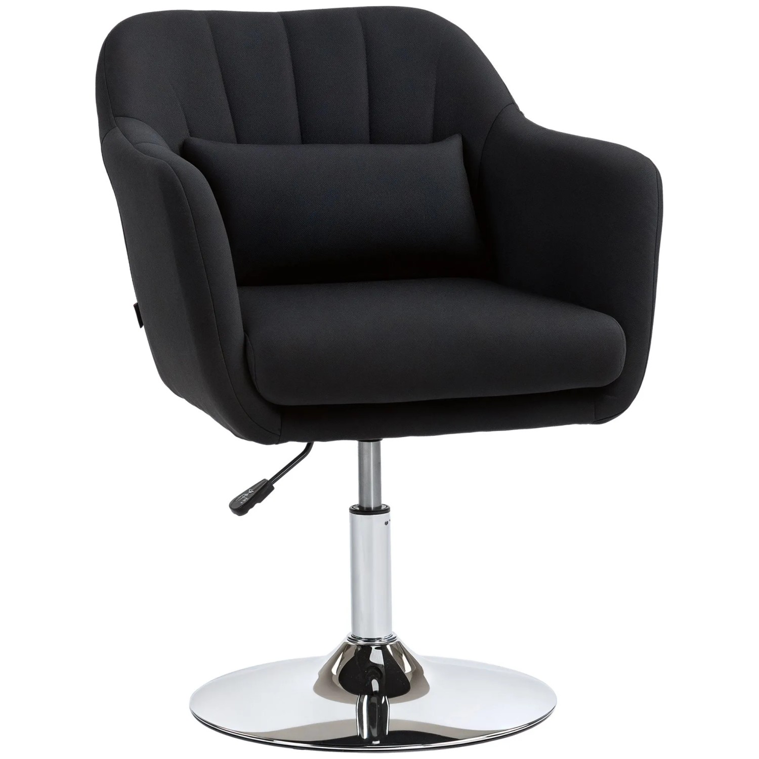 HOMCOM Sessel mit Armlehne Polyester Schwarz 60B x 60T x 79-91H cm