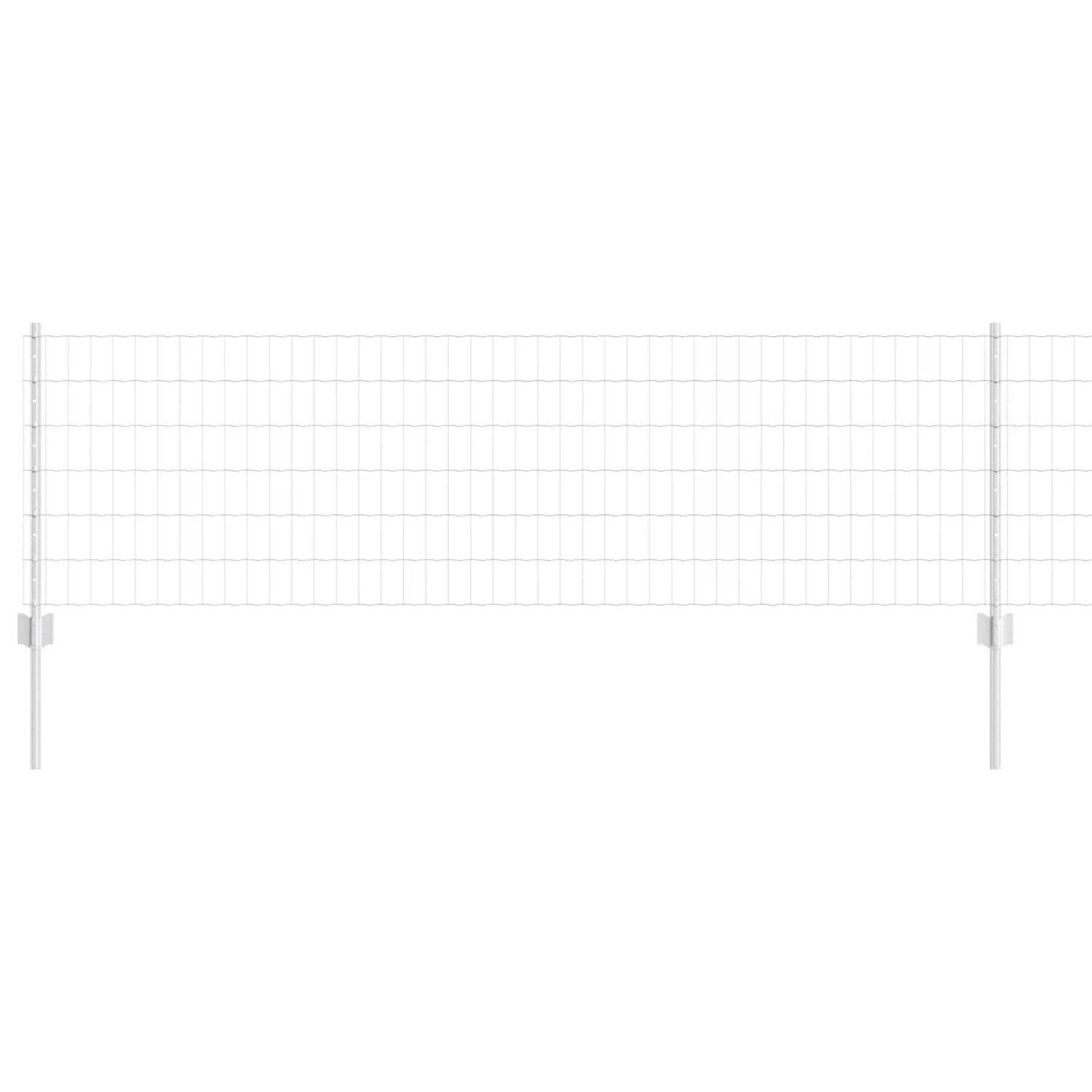 vidaXL Zaun mit Pfosten Silber 0,6 x 50 m Stahl 3336209 günstig online kaufen