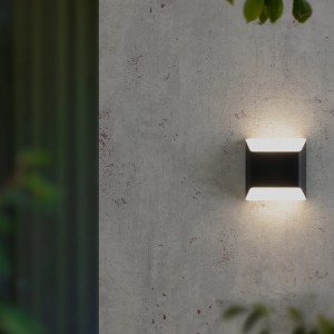 Moderne Eco-Light LED-Aussenwandleuchte Floyd, anthrazitfarben, für stimmungsvolle Aussenbeleuchtung.
