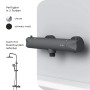 AM.PM Thermostat Duscharmatur Hit, schwarz, aus Messing. Mischbatterie für Dusche.