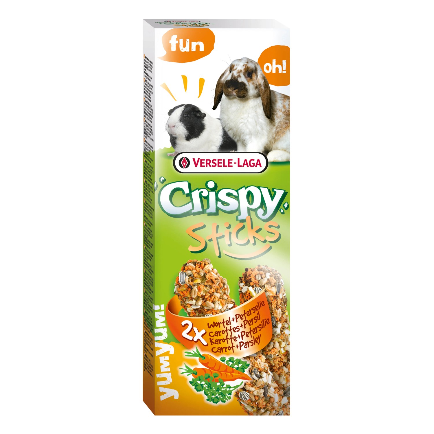 Versele-Laga Crispy Sticks Kaninchen-Meerschweinchen Karotte & Petersilie 110 g