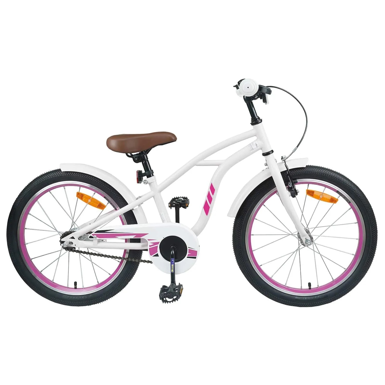 vidaXL Kinderfahrrad 20 Zoll für 6-11 Jahre Alt Weiß 42009682