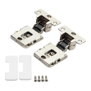 SALICE 1 Paar Conecta Scharnierset 134927 für Holzfront Nickel Matt Seitenaufschlag 10 Oder 12,5 mm