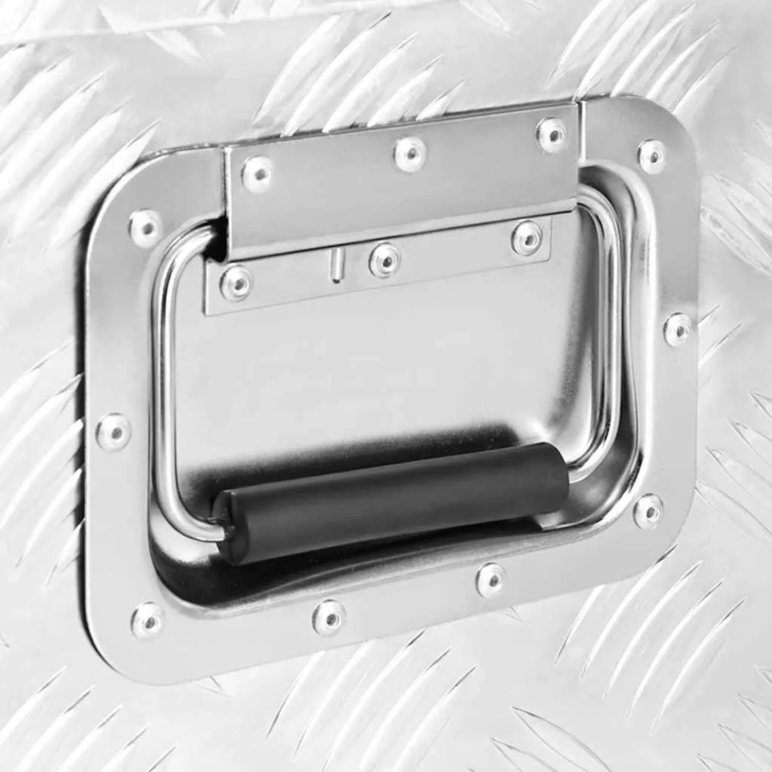 DELUKE Aluminiumbox Mit Deckel Abschließbar Alubox Deichselbox Alu Anhängerbox Werkzeugkiste Transportbox Metallkiste 100x55x37cm Silber_6