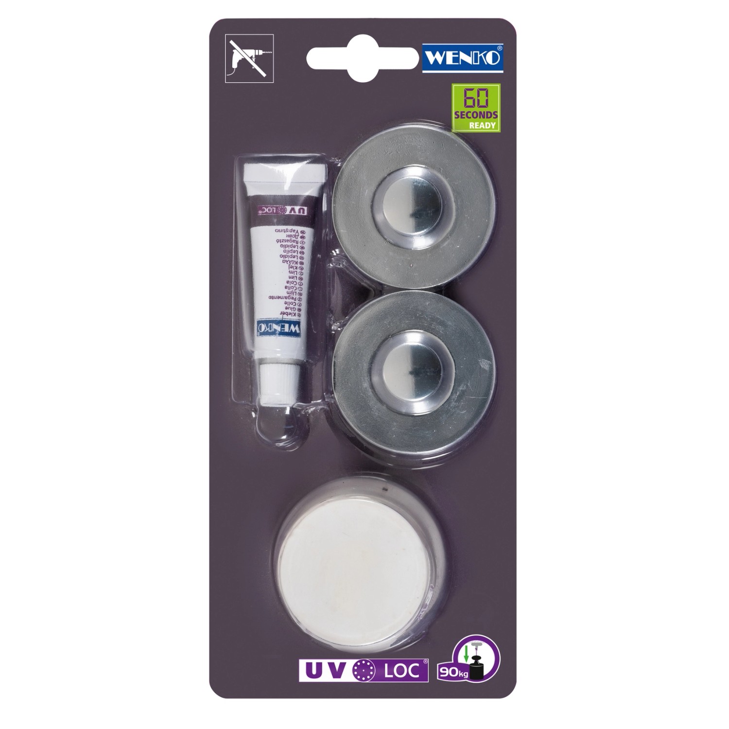 WENKO Befestigungsset UV-Loc® Chrom günstig online kaufen