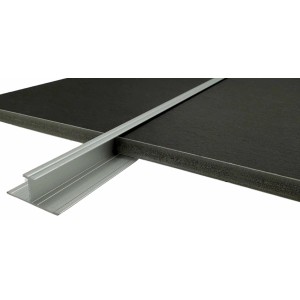 Colortree Aluminium Profil Verbinder, silber eloxiert, 2m, für Wand- und Deckenpaneele.