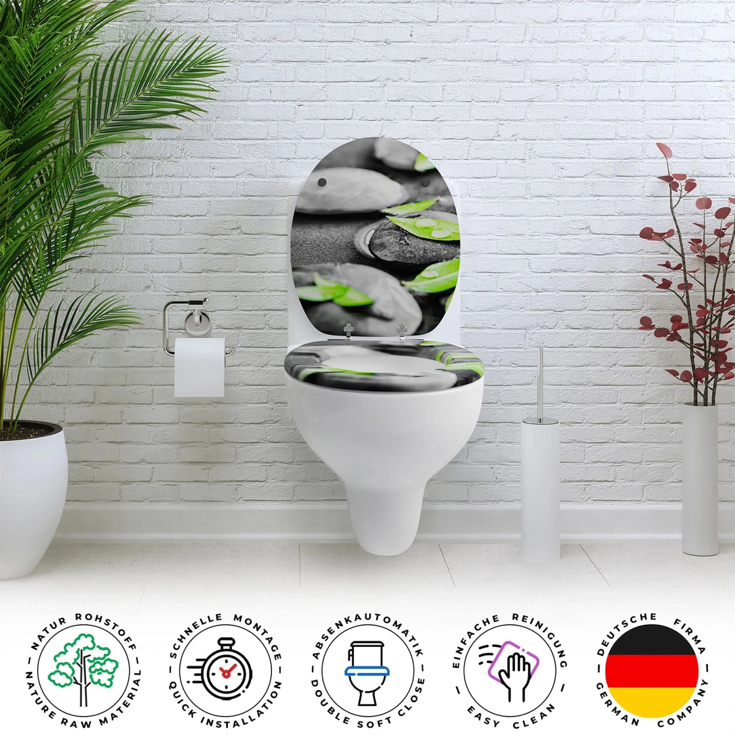 Sanfino WC Sitz Absenkautomatik Rocks Holz kaufen bei OBI