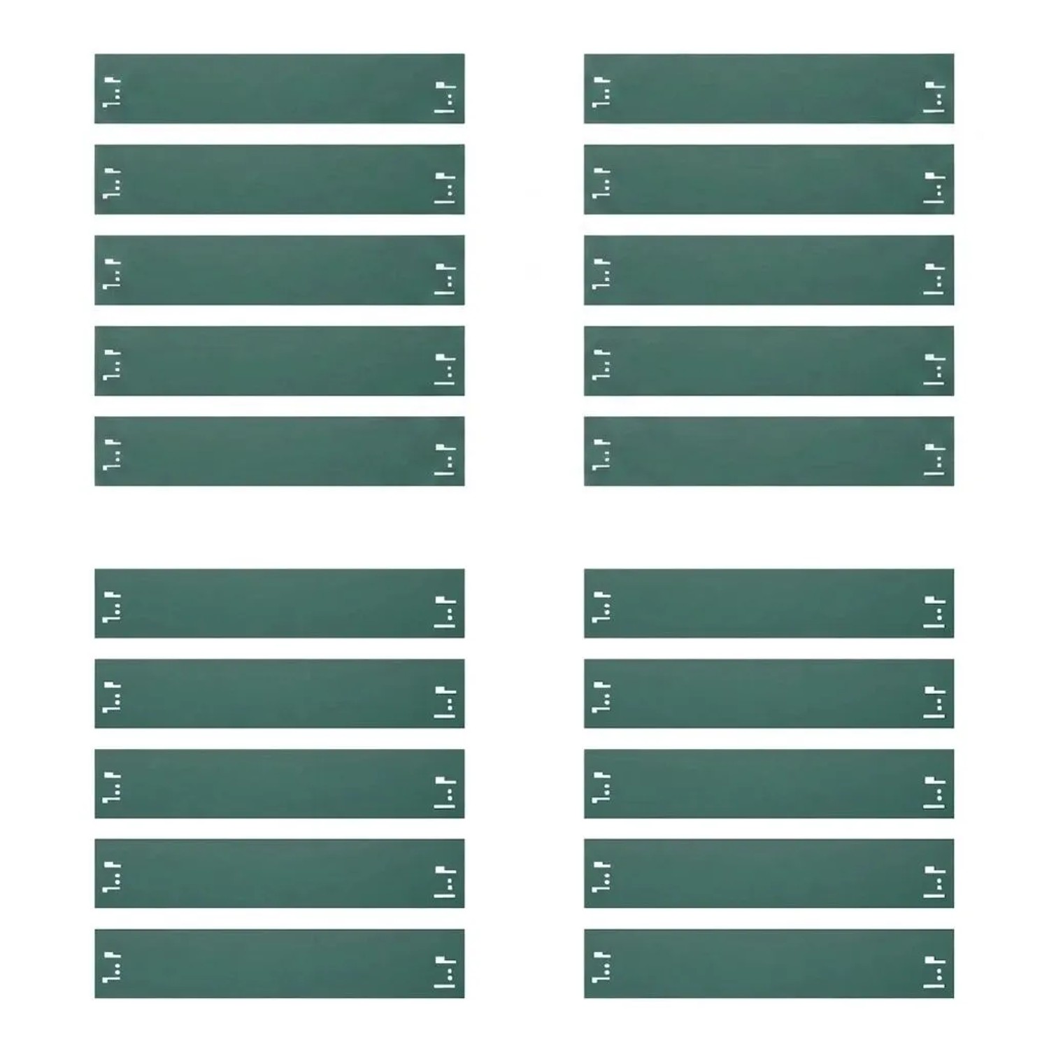 Green-Split Rasenkanten Metall 20er Set 13,5 cm Hoch 24 m Lang