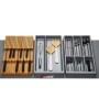 SOTECH ORGA-BOX Vario SET 1 Silbergrau für 120er Schublade Mehrzweckeinsatz Messerhalter Besteckeinsatz Antirutschmatte Orga-Weave_3