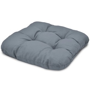 Beautissu Lisa Stuhlkissen, 40x40cm, grau, 4er Set. Weiche Auflage für Stühle & Gartenmöbel.