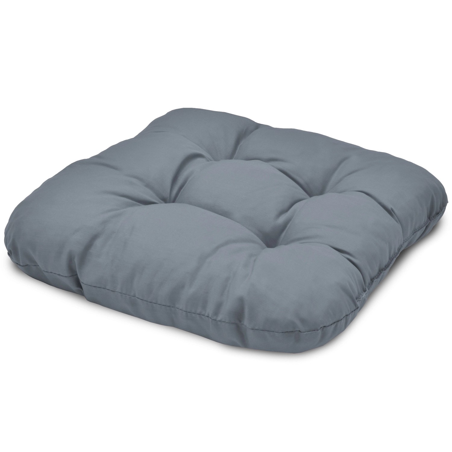 Beautissu Lisa Stuhlkissen, 40x40cm, grau, 4er Set. Weiche Auflage für Stühle & Gartenmöbel.