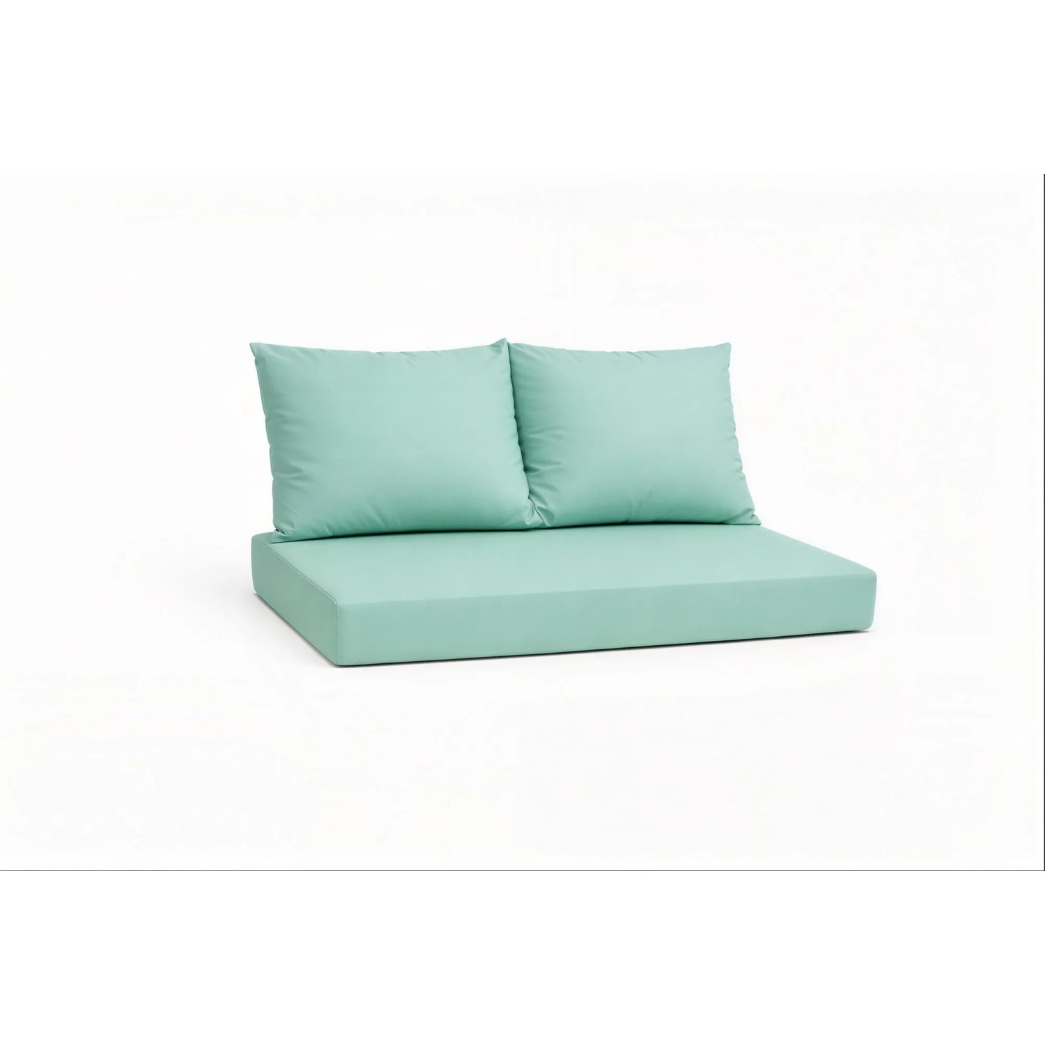 Setgarden Pastel Outdoor Palettenkissen Set 120x60x10cm Sitzkissen + Rückenkissen 2x60x50cm 1tlg Mintgrün