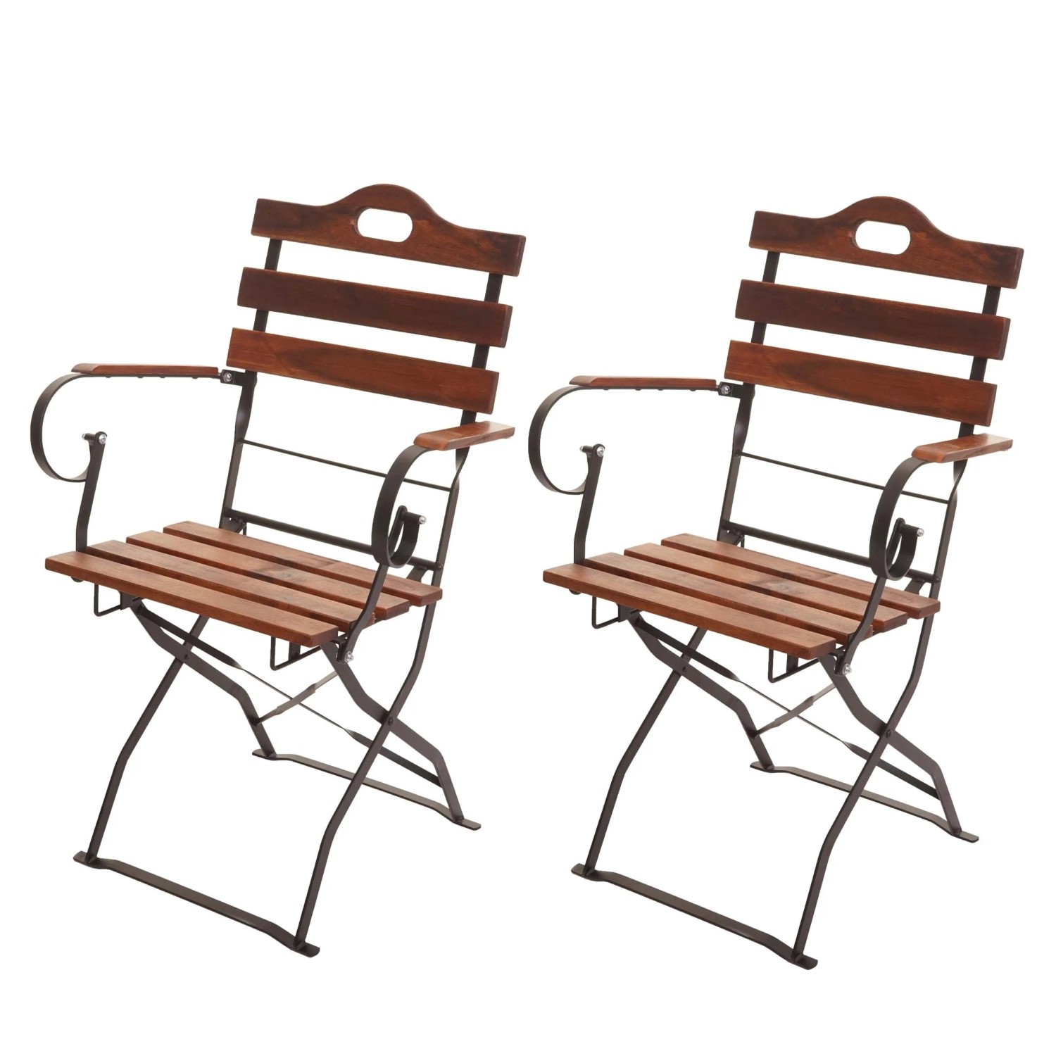 Proregal 2er-Set Biergartenstuhl HxBxT 88x55x49 cm Sitzhöhe 46cm Gastronomi günstig online kaufen