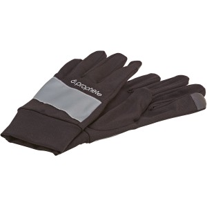 Schwarze Prophete Fahrradhandschuhe in Universalgröße mit Reflektor und Touchscreen-Funktion.