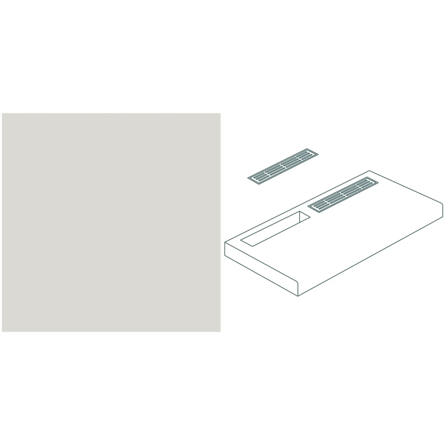 Aluminiumguss-Entlüftungsgitter – 15,2 X 76,2 Cm, Tudor-Pilz-Design, Schwarz