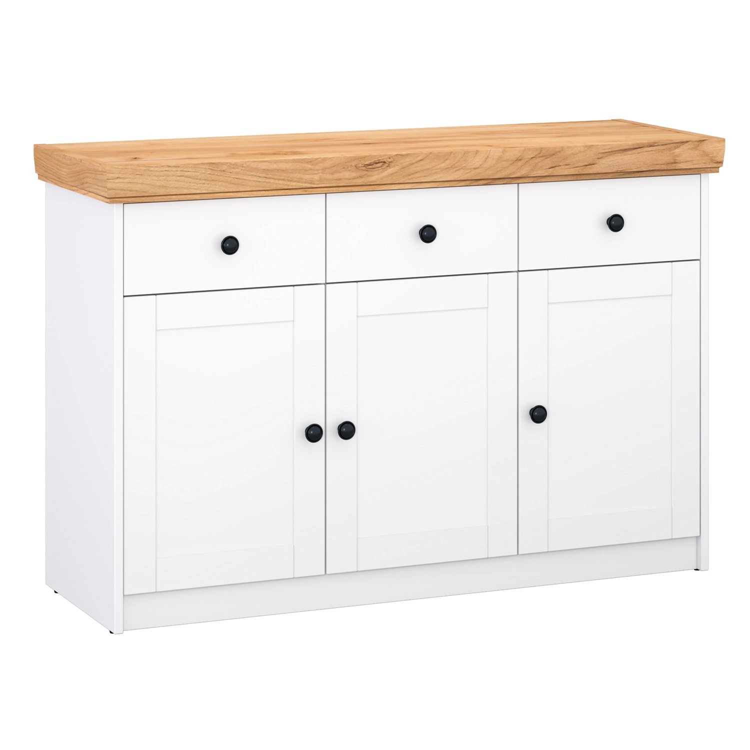 Homestyle4u Kommode Landhaus 122 cm Sideboard Holz 2227 günstig online kaufen