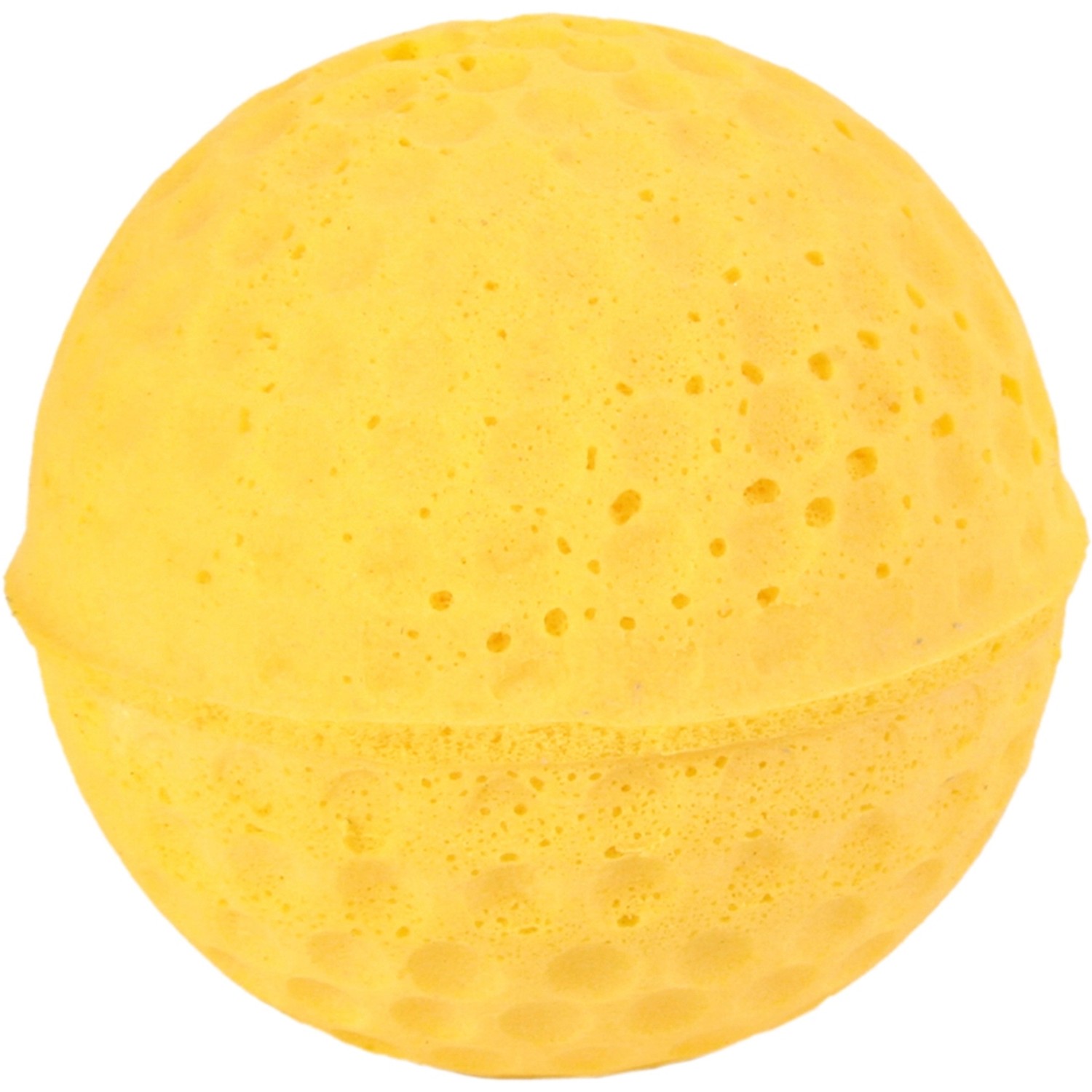 Gelber Jollypaw Spielball für Katzen, ø 3,5-4 cm.