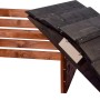 Dobar Mährobotergarage mit abnehmbarem Dach, braun und schwarz, aus Holz.