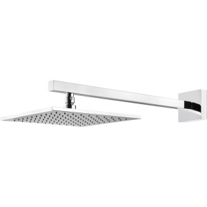 Schulte Kopfbrause, extra-flach, 25x25 cm, verchromtes Messing.