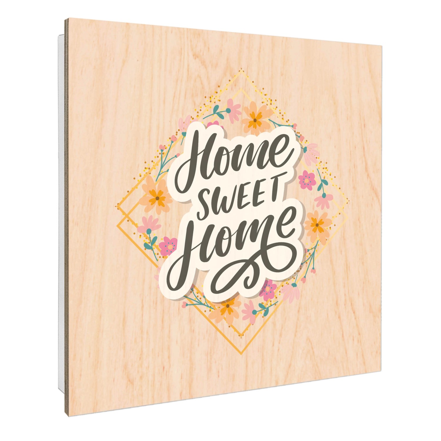 Banjado Großer Schlüsselbox Holz 30x30cm Weiß Scharnier Rechts 50 Haken Sch günstig online kaufen