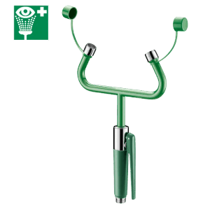 Delabie Handbrause-Augendusche 2 Sprühköpfe Wandmontage + Hinweisschild