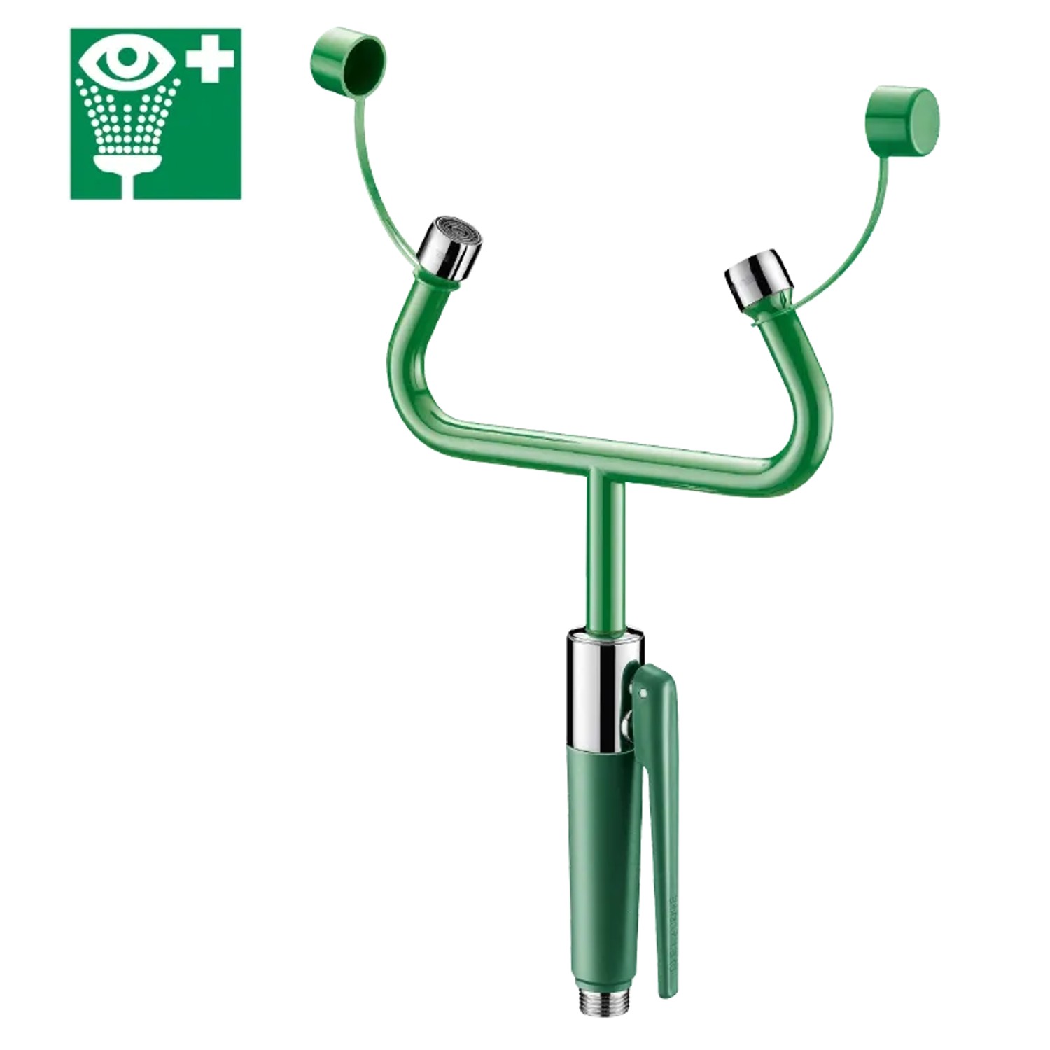 Delabie Handbrause-Augendusche 2 Sprühköpfe Wandmontage + Hinweisschild