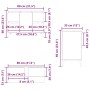 vidaXL Waschbeckenschrank, Eiche schwarz, 80x33x60cm, Maße und Details.