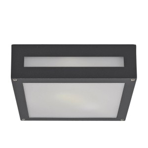 Lucande Deckenlampe Nerea 9618030 Spritzwassergeschützt Modern in Schwarz aus Aluminium 1-flammig E27