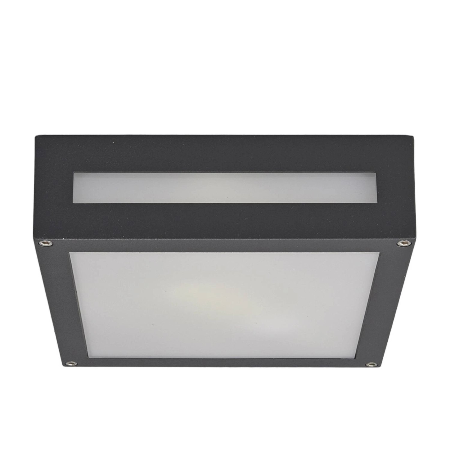 Lucande Deckenlampe Nerea 9618030 Spritzwassergeschützt Modern in Schwarz aus Aluminium 1-flammig E27