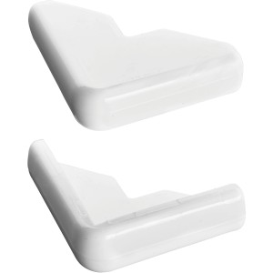 Hettich Eckenpuffer, selbstklebend, 30x30x8,5mm, Kunststoff, weiß. Für Möbel.