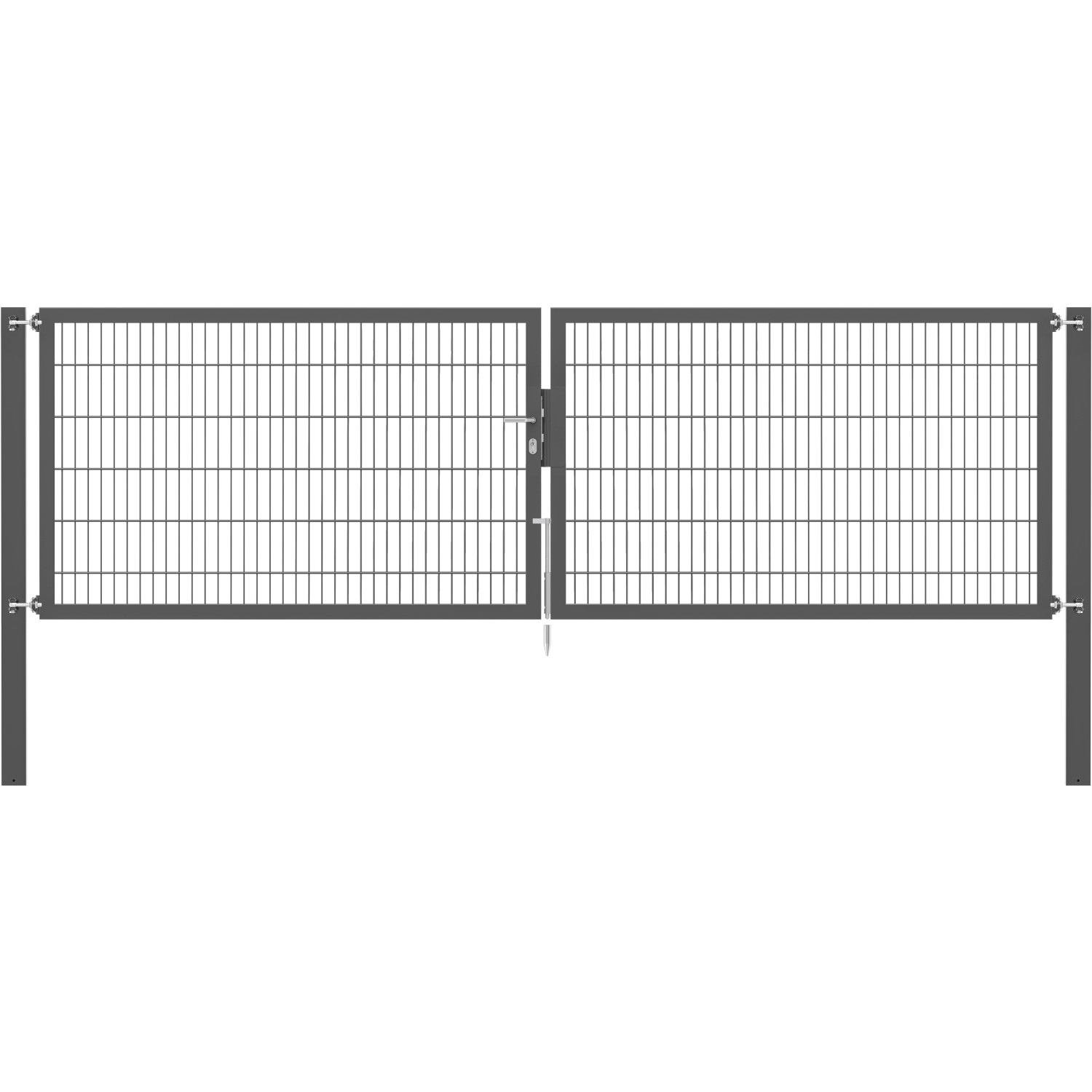 Doppeltor Flexo Plus 400 cm x 120 cm Pfosten 100 cm x 100 cm Anthrazit