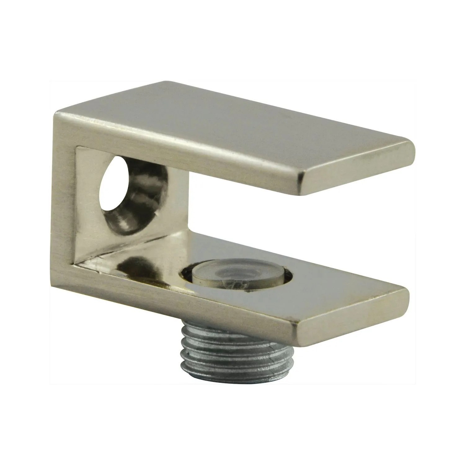 Fonsegrive Glastablar-Klemmträger Perugia Glas 6-10 mm Zamak Edelstahl-Effekt