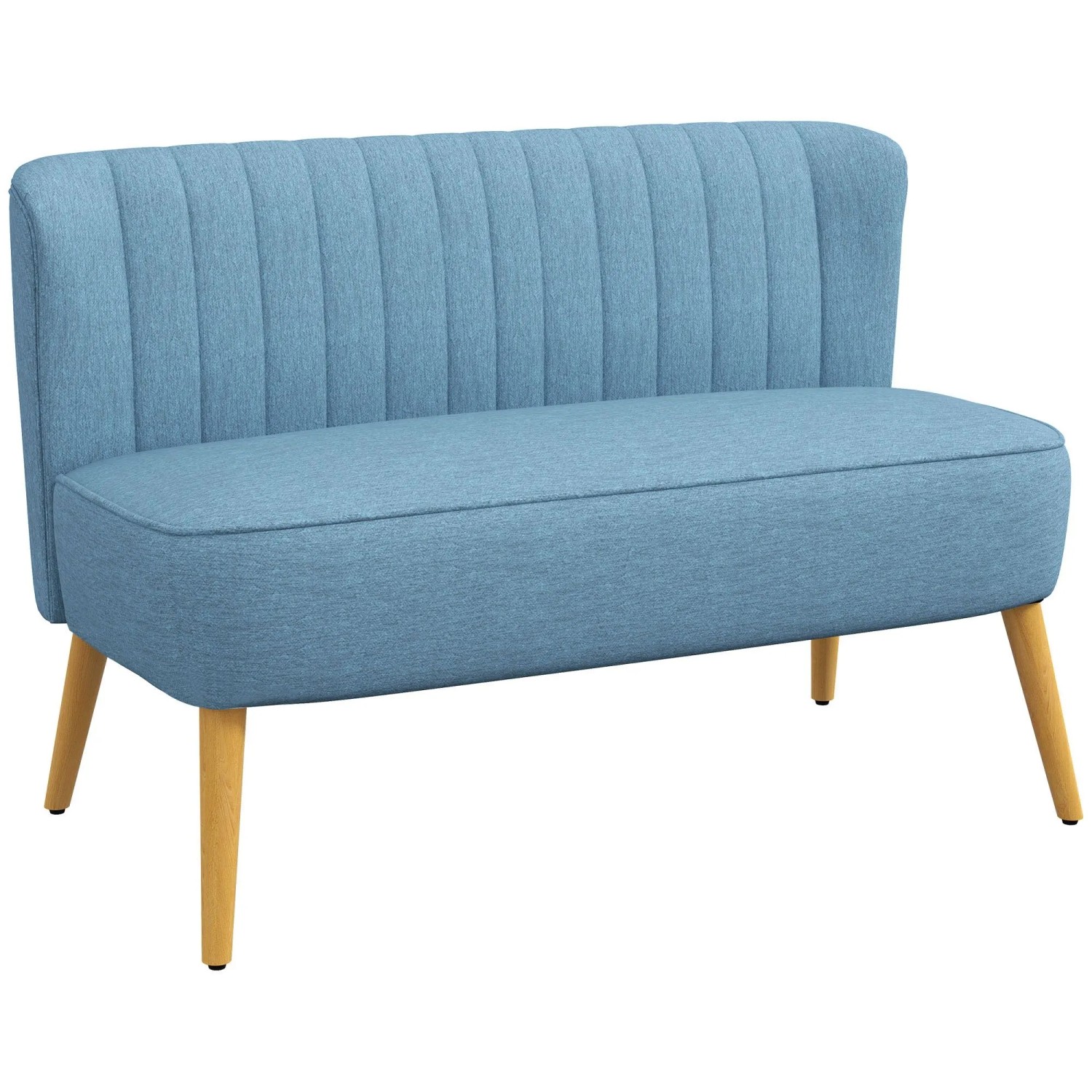 HOMCOM Sofa Polyester 117L x 56,5B x 77H cm Blau
