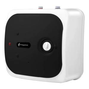Sannover Elektro Warmwasserspeicher ADROS 15L für Untertischmontage, weiß/schwarz.