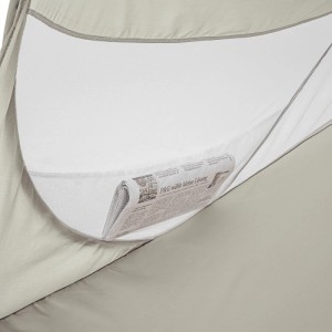 Tectake Pop Up Strandmuschel Angelika Selbstaufbauend Mit Fiberglasgestänge Gute Belüftung  245 x 145 x 95 cm Grau