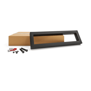 HEVVA Waschtischhalterung RHEIN, 10 cm hoch, 40 cm tief, schwarz, mit Befestigungsmaterial.