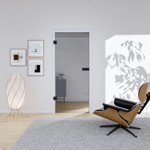 Hansaglas Glastür Klarglas 834 x 2097 mm Studio/Office DIN Links/Rechts