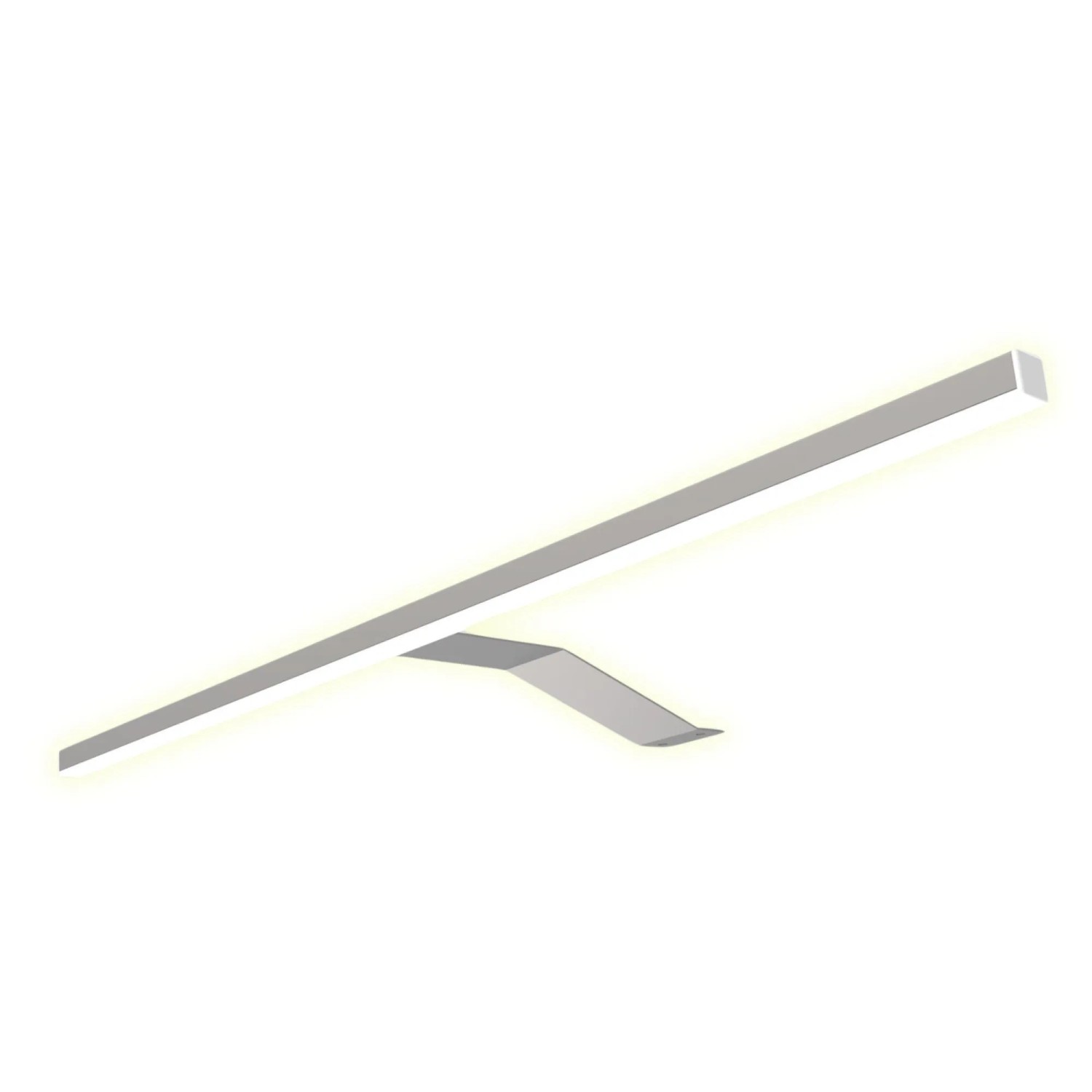 kalb LED Aufbauleuchte Aluminium 600x185x40mm Warmweiß Chrom 1er Set