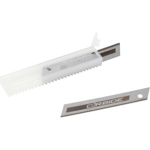 Stanley Abbrechklingen Carbide 18 mm im Köcher, robuste Messerklingen für Cutter.