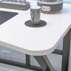 Rebiko Weißer Moderner Gaming-Computertisch für Gamer Loft Groß 120 cm